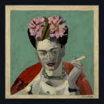 Póster Frida Kahlo por Garcia Villegas<br><div class="desc">Frida Kahlo de Rivera era una pintora mexicana recordada por sus trabajos intensos y vibrantes. Su trabajo ha sido celebrado en México como emblemático de la tradición nacional e indígena, y por las feministas por su representación inflexible de la experiencia y forma femenina. Visita www.fridakahlo.com para más información sobre su...</div>