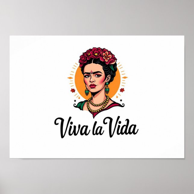 Póster Frida Kahlo Viva la Vida (Frente)