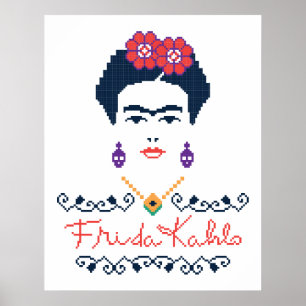 Póster Frida Kahlo   Viva México
