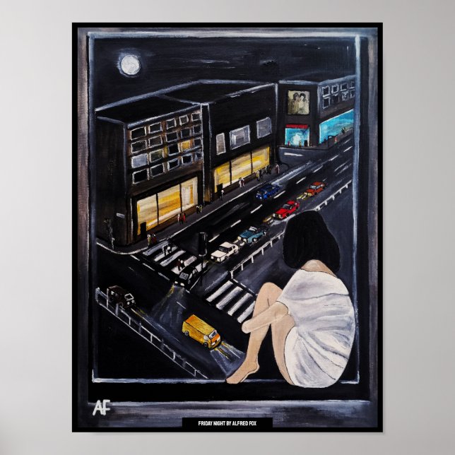 Póster Friday Night Painting by Alfred Fox Poster (Frente)