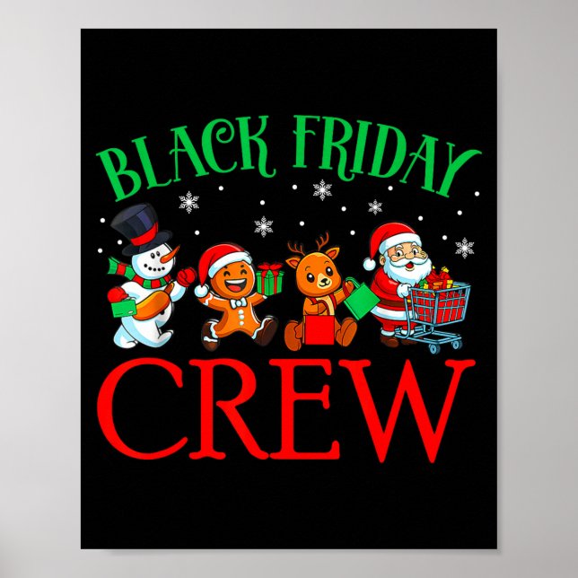 Póster Friday Shopng Crew Christmas Black Shopng Family G (Frente)