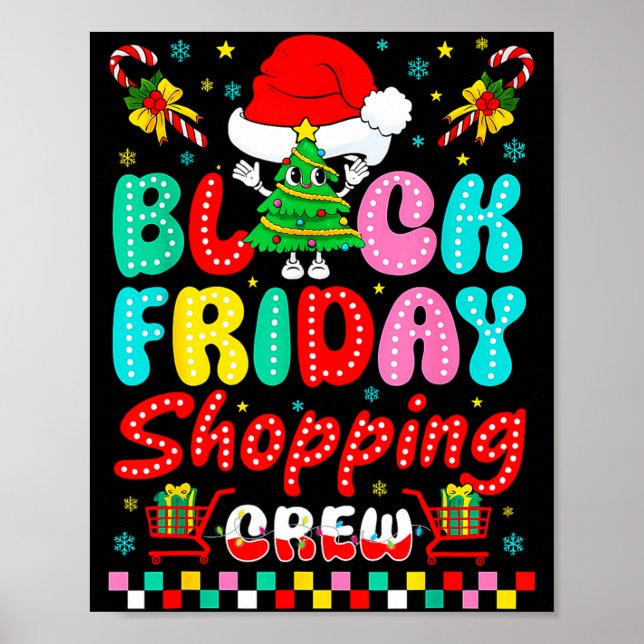 Póster Friday Shopng Crew Christmas Lights Black Shopng F (Frente)