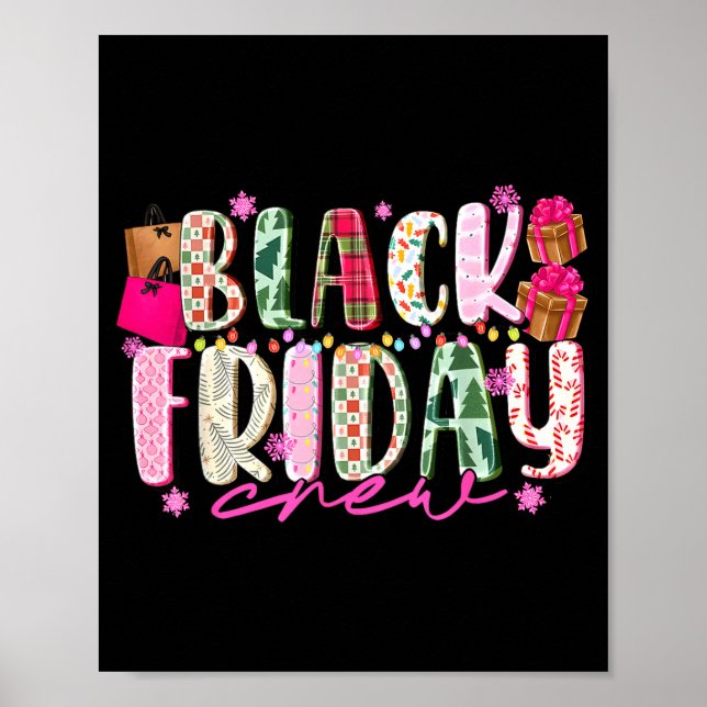Póster Friday Shopng Crew Christmas Lights Black Shopng F (Frente)