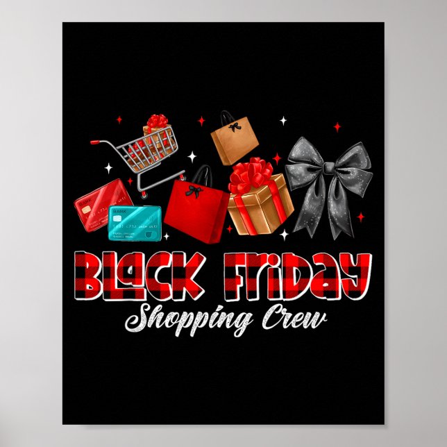 Póster Friday Shopng Squad Christmas Black Shopng Family  (Frente)