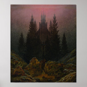 Póster Friedrich - Cruz En Las Montañas