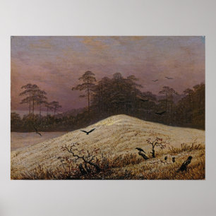 Póster Friedrich - Jaula de nieve con cuervo
