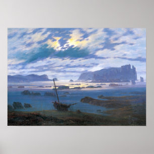 Póster Friedrich - Mar Del Norte A La Luz De La Luna