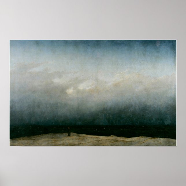 Póster Friedrich - Monje por mar (Frente)