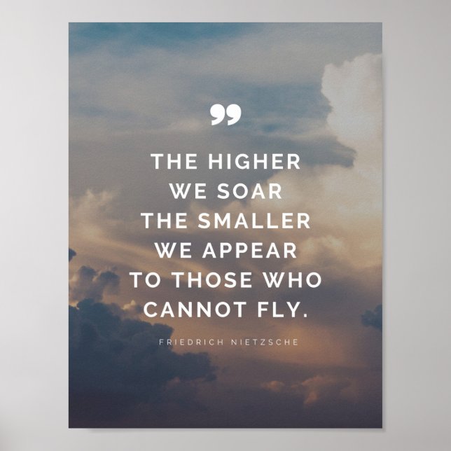 Póster Friedrich Nietzsche Ispirational Quote  (Frente)