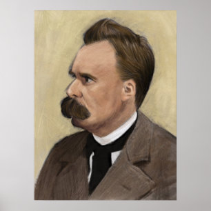Póster Friedrich Nietzsche, poster alemán del filósofo