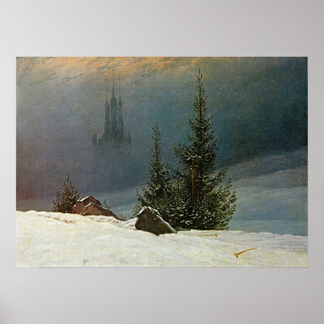 Póster Friedrich - Paisaje invernal 1811 (Frente)