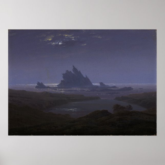 Póster Friedrich - Rock Reef On Sea Beach 1824 (Frente)