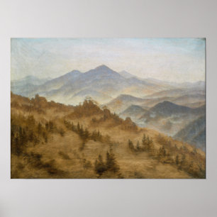 Póster Friedrich - Rosenberg en las montañas de Bohemia