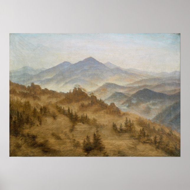 Póster Friedrich - Rosenberg en las montañas de Bohemia (Frente)