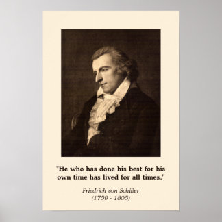 Póster Friedrich Schiller - Cita para hacer lo mejor que 