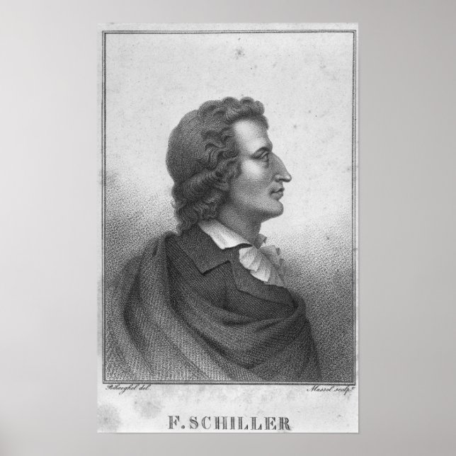 Póster Friedrich Schiller grabado por Massol (Frente)
