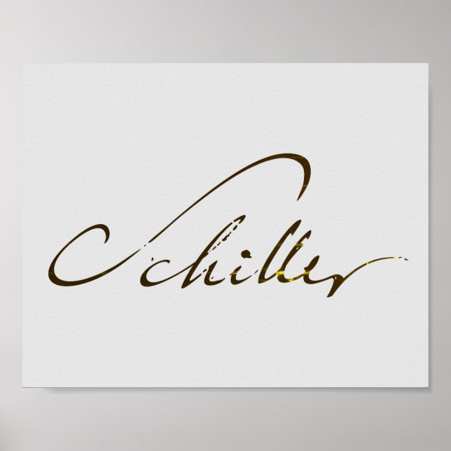 Póster Friedrich Schiller Signature (Frente)