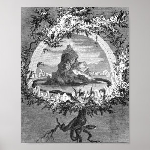 Póster Friedrich Wilhelm El Ash Yggdrasil De Heine