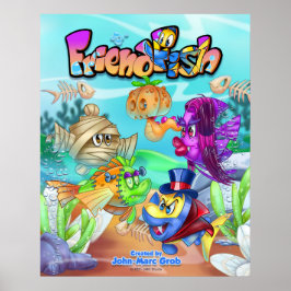 Póster FriendFish personalizado lindo poster de pescado