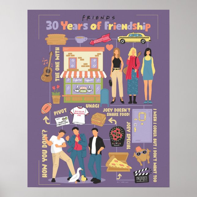 Póster FRIENDS™ | 30 Años de Amistad (Frente)