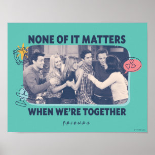 Póster FRIENDS™ Abrazo grupal