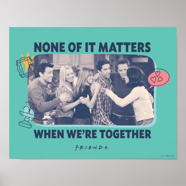 Póster FRIENDS™ | Abrazo grupal (Frente)