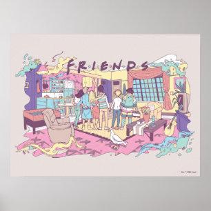 Póster FRIENDS™ Apartamento Dibujo Animado