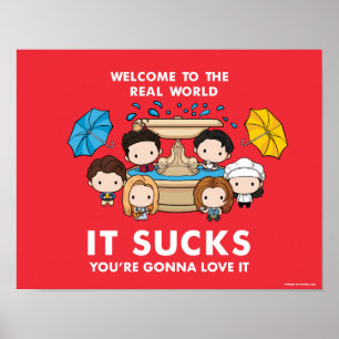 Póster FRIENDS™   Bienvenido al Mundo Real Chibi
