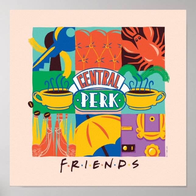 Póster FRIENDS™ | Central Perk Gráfico Vibrante (Frente)