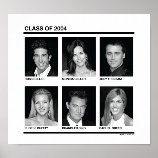 Póster FRIENDS™ | Clase de 2004 (Frente)