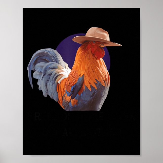 Póster Friends Come And Go Scrappy Stays Funny Chicken Me (Frente)