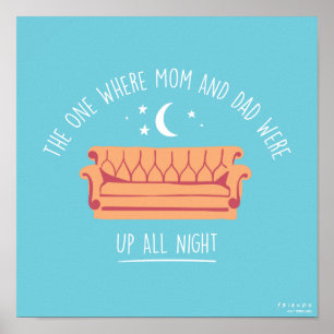 Póster FRIENDS™   Despiertos toda la noche