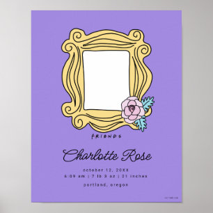 Póster FRIENDS™ Marco de imagen floral   Estadísticas de 