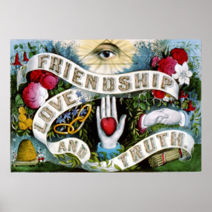 Póster Friendship Love and Truth