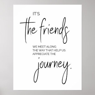 Póster Friendship Quote, Friend Gift, Unique Friend Art 