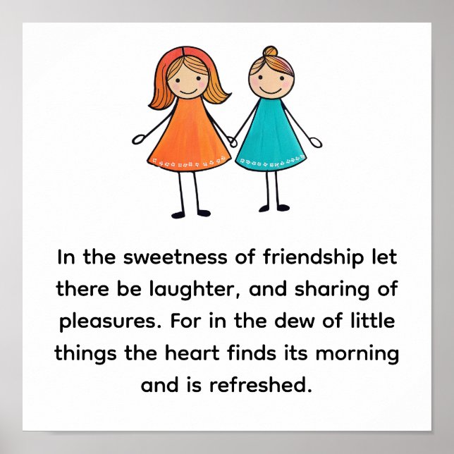Póster Friendship Quote sweetness of friendship (Frente)