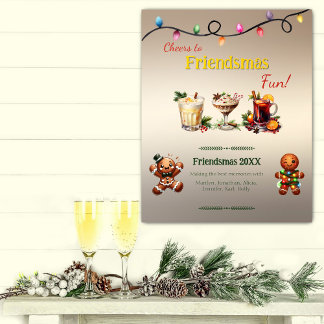 Póster Friendsmas Fiesta