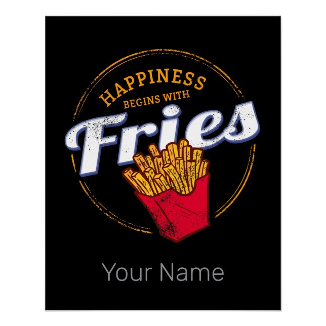 Póster Fries Chips Snack Papa de cosecha o Fries Francesa (Anverso)