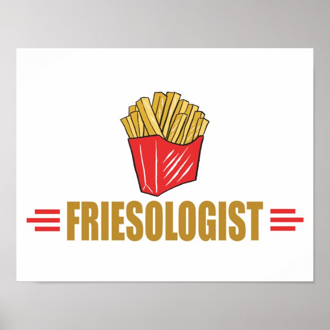 Póster Fries Francesas divertidas (Frente)