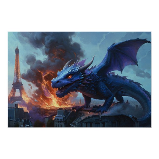 Póster Fries franceses, ¿alguien? Arte Dragon (Anverso)
