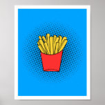 Póster Fries Pop Art Poster<br><div class="desc">Añade un toque de diversión y sabor a tu espacio con este poster de arte pop Fries! Con un diseño atrevido y lúdico, esta obra de arte transforma las patatas fritas clásicas en una obra maestra vibrante. Perfecto para cocinas, comedores o cualquier habitación que necesite un toque de color y...</div>