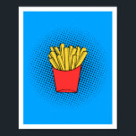 Póster Fries Pop Art Poster<br><div class="desc">Añade un toque de diversión y sabor a tu espacio con este poster de arte pop Fries! Con un diseño atrevido y lúdico, esta obra de arte transforma las patatas fritas clásicas en una obra maestra vibrante. Perfecto para cocinas, comedores o cualquier habitación que necesite un toque de color y...</div>