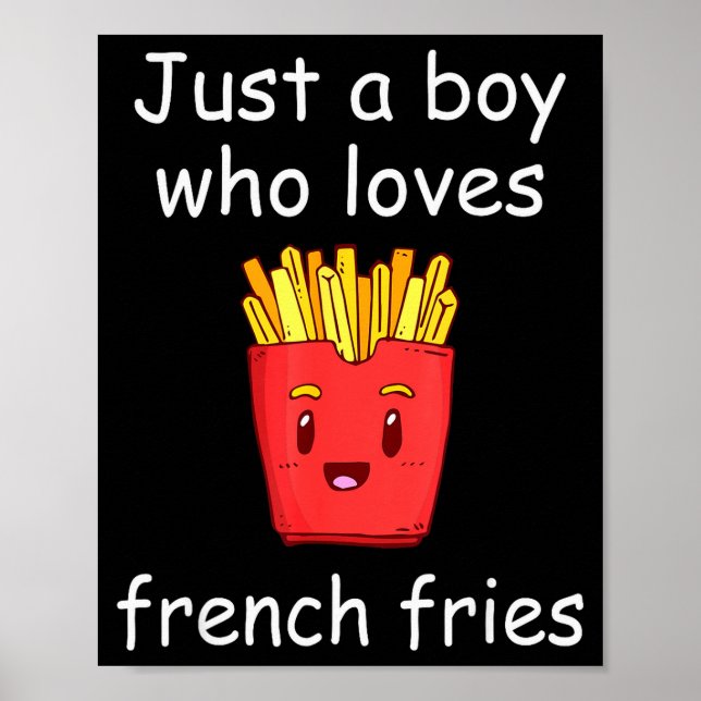Póster Fries Shirt Funny French Fries Lover Cool French F (Frente)