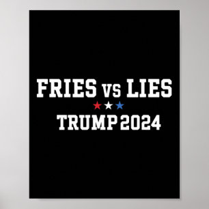 Póster Fries Vs Miente Trump Fries Francesas de 2024 Trum