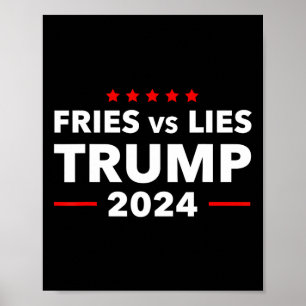 Póster Fries Vs Miente Trump Fries Francesas de 2024 Trum