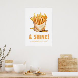 Póster Fries y brillo