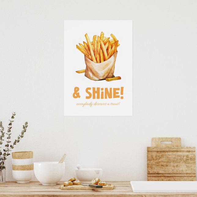 Póster Fries y brillo (Cocina)
