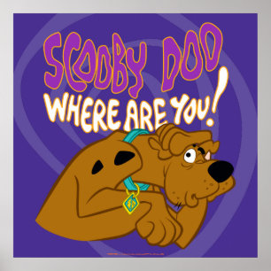 Póster Frightened Scooby-Doo