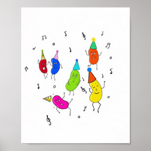 Póster Frijoles personalizados. frijoles lindos