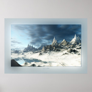 Póster frío de hielo